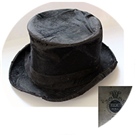 Шляпа-цилиндр мужская черная